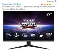 MSI Monitor FHD 27 144 Hz Hamburg - Wandsbek Vorschau