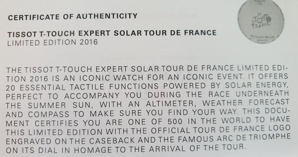 TISSOT T-Touch Expert Solar / Tour de France / Limited Edition in München