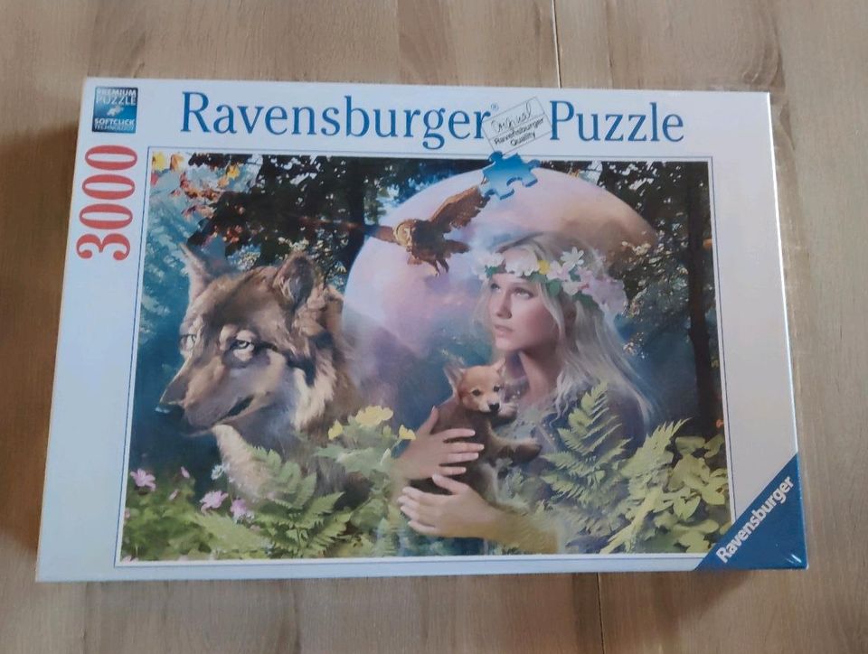 *Neu*Ravensburger Puzzle Wolf im Mondschein 3000 Teile in Brilon