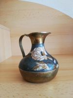 ◾Messing Emaille Vase Metall Krug Blumen Deko Sachsen - Lengenfeld Vogtland Vorschau