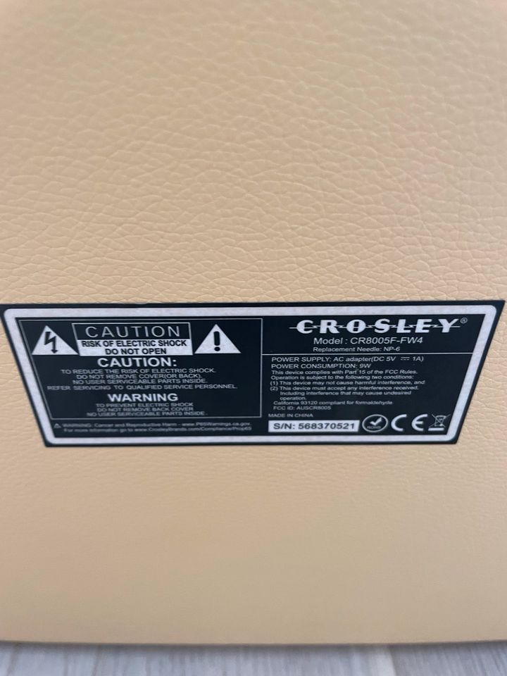 Crosley Plattenspieler tragbar, neu in Hamburg