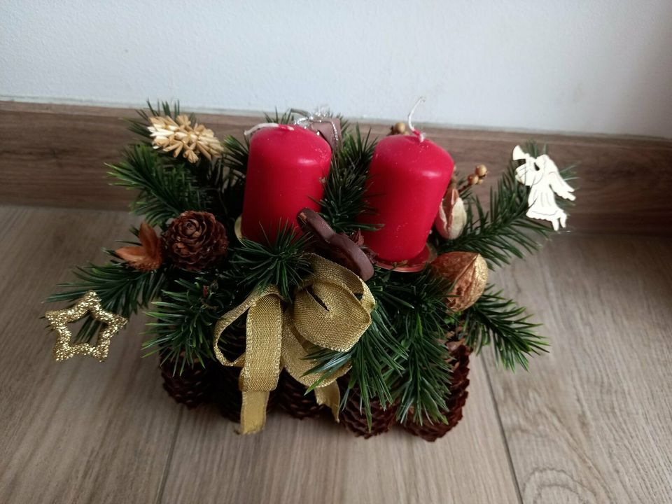 Weihnachsdeko Advent Kerzenständer Wanddeko Kerzenringe Deko Kuns in Kohren-Sahlis