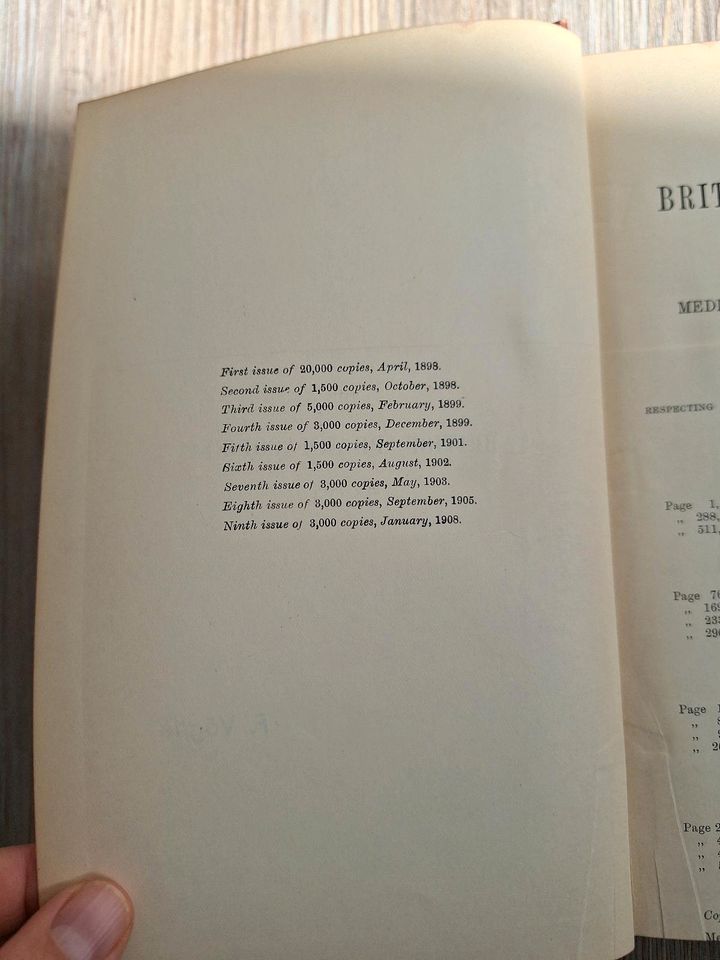 The British Pharmacopoeia 1898 Britisches Arzneibuch antik in Weißenhorn