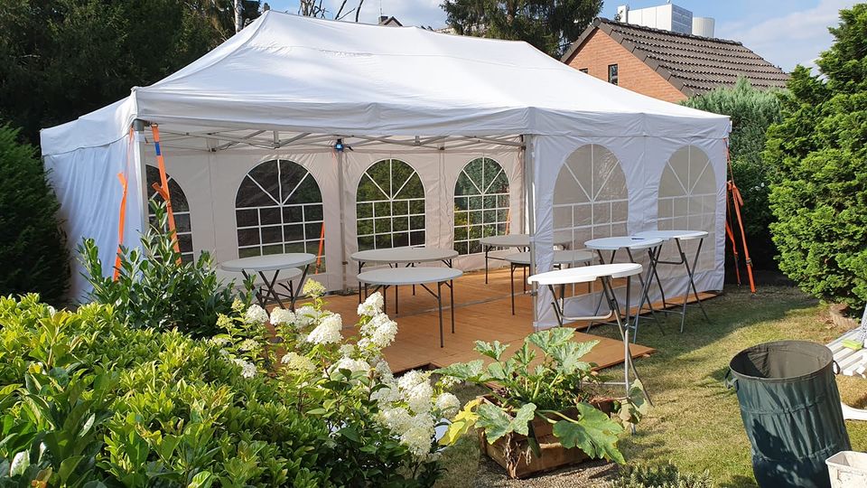 PARTYZELT / EVENT PAVILLON ZELTE 4 X 8 M FÜR 48 PERSONEN MIETEN INKL. ZELTBODEN AUS HOLZ Remscheid, Wuppertal, Schwelm, Gevelsberg, Ennepetal, Breckerfeld, Halver, Wipperfürth, Hückeswagen, Kürten, in Radevormwald