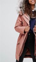 Asos Petite Parka Mantel rose mit abnehmbaren Kunstfellfutter Wandsbek - Hamburg Eilbek Vorschau