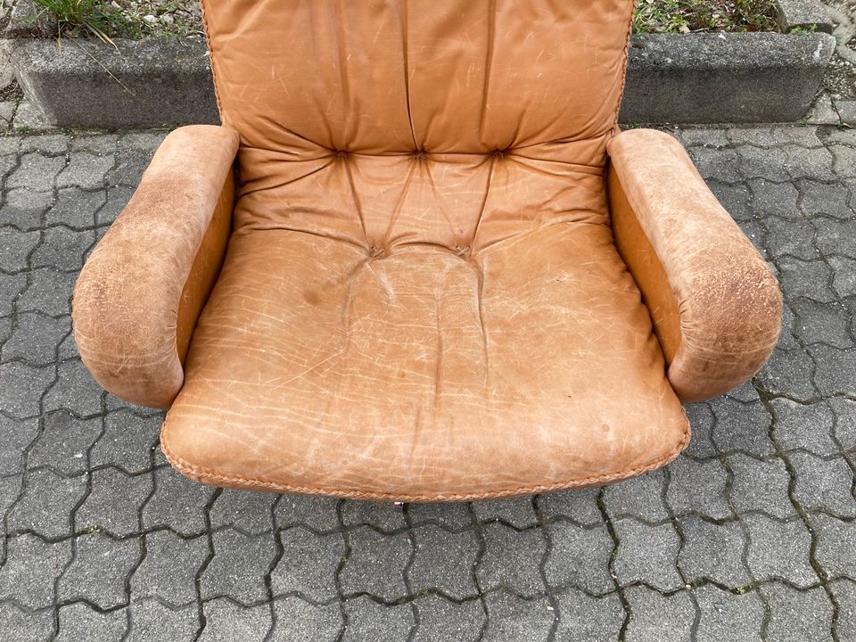 De Sede Ds 51 Vintage Lounge Chair Ledersessel Cognac in München
