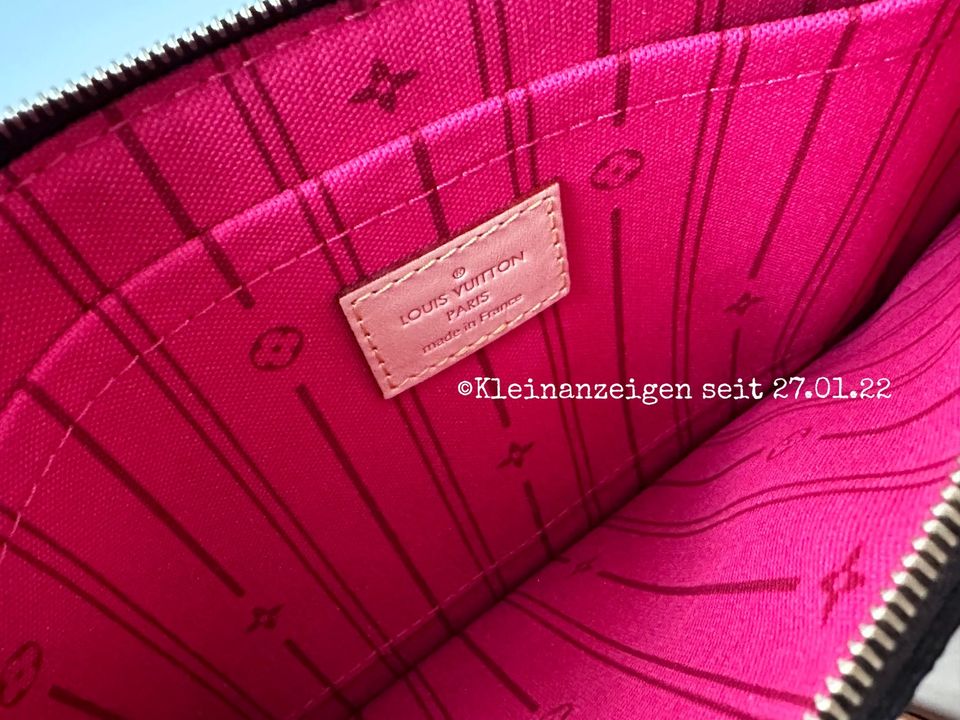 Louis Vuitton Pochette aus Neverfull Heritage Pivoine Pink NEU in Dörpen