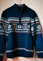 Strickpullover mit Troyer-Kragen und Jacquard-Muster  30% Wolle Leipzig - Grünau-Ost Vorschau