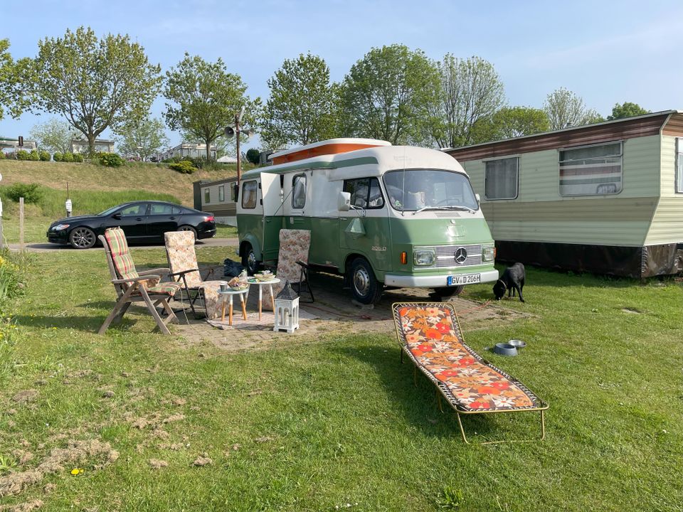 Mercedes L206 Wohnmobil Oldtimer mit Hymer Eriba Aufbau und H-Zulassung in Grevenbroich