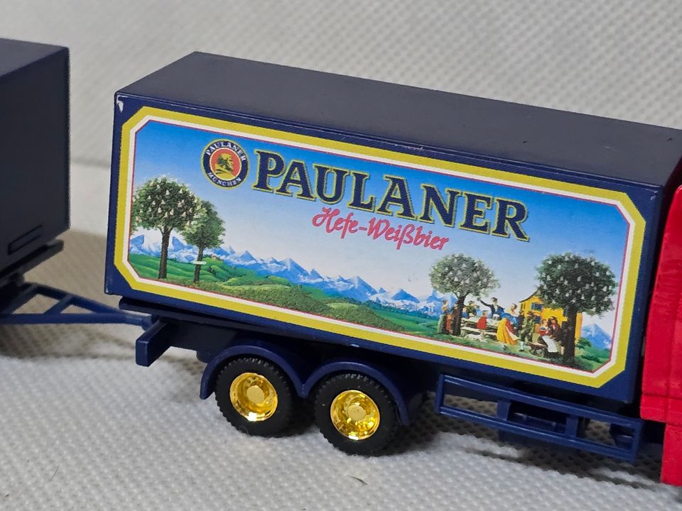 Sammler Modellbau LKW MAN Truck Werbetruck PAULANER Hefe-Weißbier in Recklinghausen