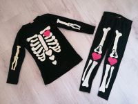 Kostüm Skelett Fasching Langarmshirt Leggings 116 Halloween Karne Thüringen - Erfurt Vorschau