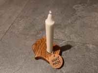 Kerzenhalter handmade Eichenholz + Stabkerze #weiß_006 Herzogtum Lauenburg - Schwarzenbek Vorschau