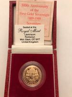 Gold 500th Anniversary of the First Gold Sovereign 1489-1989 Berlin - Steglitz Vorschau