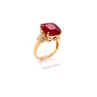 Ring Gelb Gold Brillant Farbstein Rot 750 Geschenk Schmuck 183687 Schleswig-Holstein - Lübeck Vorschau