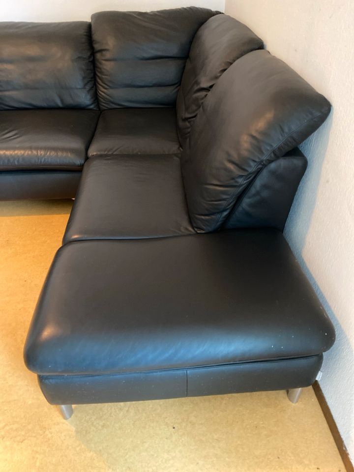 Leder Sofa (2,3m x 2,7m | L-Form) in Uhldingen-Mühlhofen