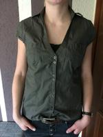 Bluse von Pimkie in Gr. 38, Farbe: khaki und schwarz Sachsen - Hoyerswerda Vorschau
