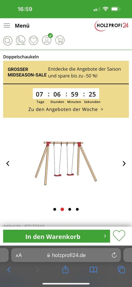 Verkaufe Doppel Kinderschaukel NEU!!! OVP Neupreis 499€ in Zirndorf