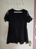Oberteil kurzarm 40/42 schwarz Babydoll Gürtel Brandenburg - Hoppegarten Vorschau