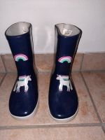 Mädchen Gummistiefel Größe 29 blau weiß Einhorn Regenbogen Motiv Sachsen - Reinsdorf Vorschau