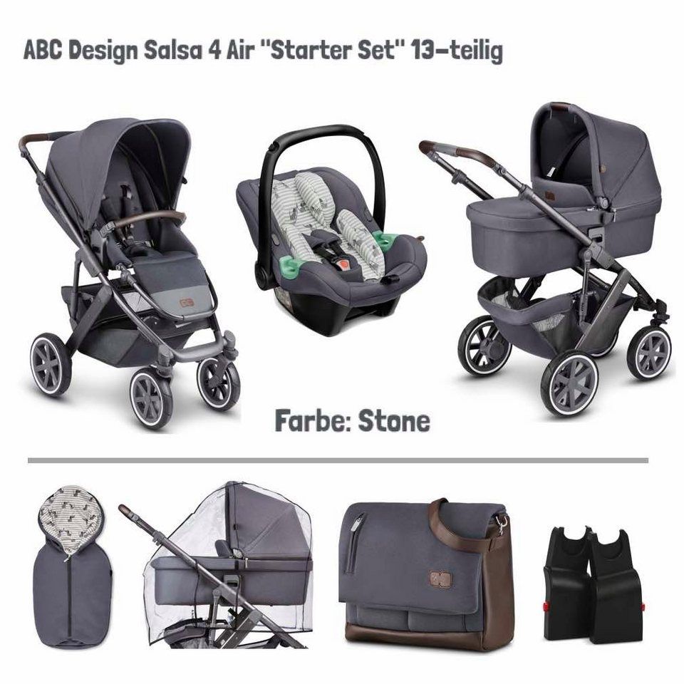 Kinderwagen ABC Design Salsa 4 Air Farbe Stone Starterset in Mannheim