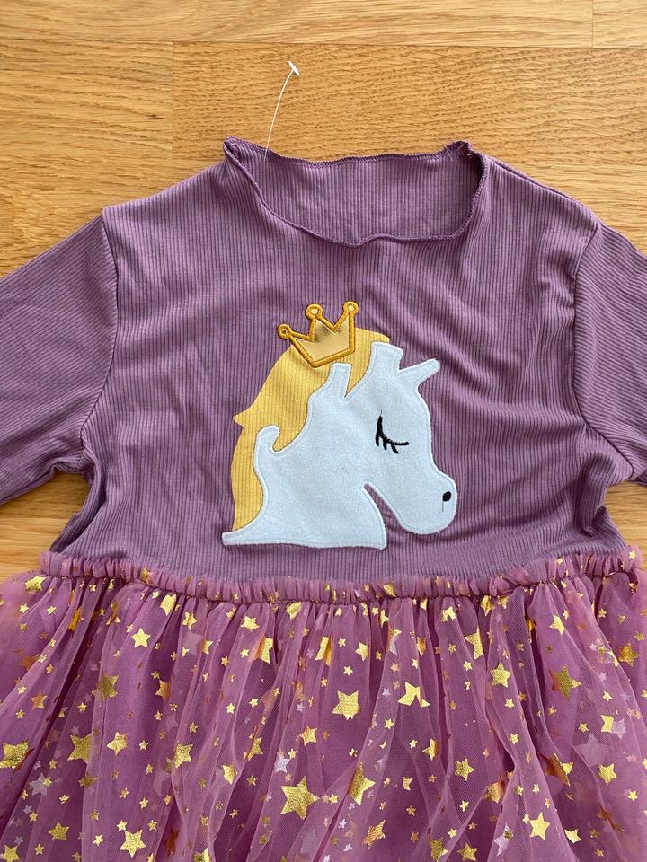 Kleid Einhorn Glitzer Tüllrock Rosa Lila Neu ca. Gr. 110 116 in Heilbronn