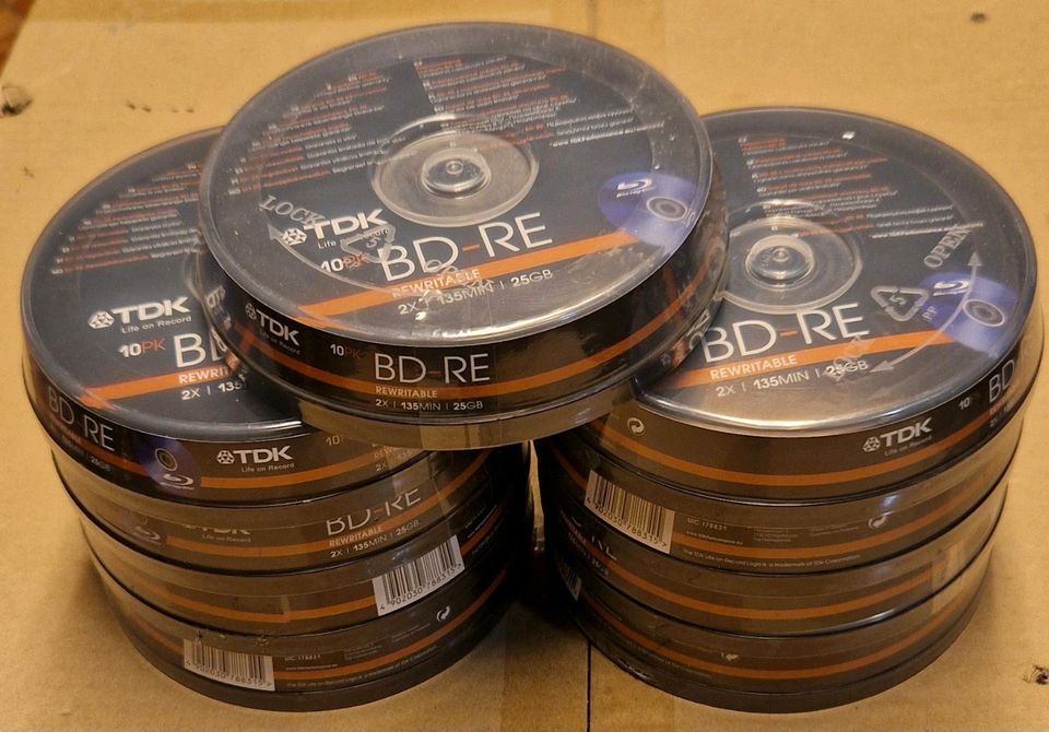 Blu-Ray TDK BD-RE Wiederbeschreibare CD  25 GB in Solingen