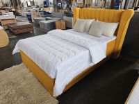 Boxspringbett Bett gelb 140x200 Samtoptik Topper Chrome Bielefeld - Bielefeld (Innenstadt) Vorschau