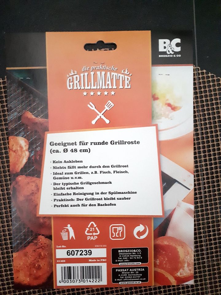 Grillunterlage Grillmatte für runde Grillroste ca. 48cm neu OVP in  Rheinland-Pfalz - Lahnstein | eBay Kleinanzeigen ist jetzt Kleinanzeigen