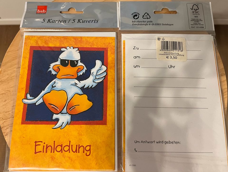 Einladungskarten zum Geburtstag - 2 x 5 Karten (neu) in Mörfelden-Walldorf