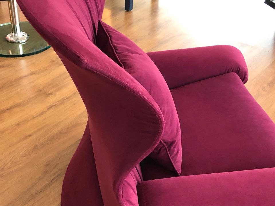 Saporiti Sessel / Lounge Chair mit Fußhocker 70er Italien top in Koblenz