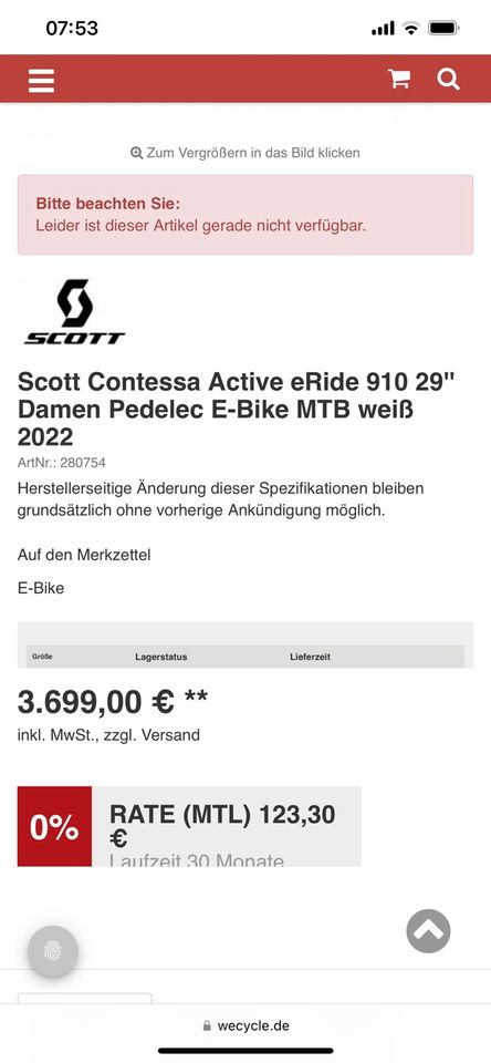 e bike der Marke Scott in Sulzbach (Saar)