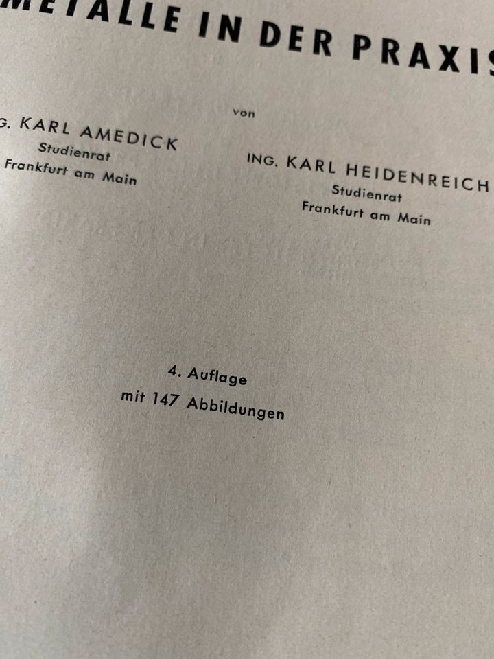 Buch / Metalle in der Praxis / 1965 / Amedick - Heidenreich in Rehau