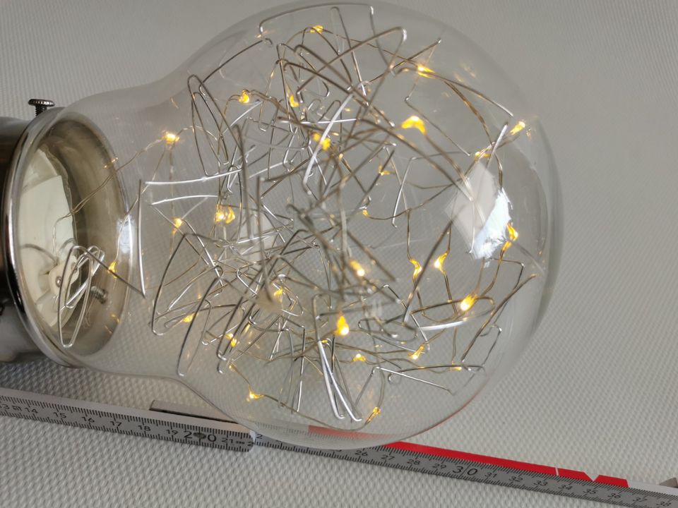 LED XXL Glühlampe Deko Glas Drahtlichterketter Lampe Leuchte in Weißwasser