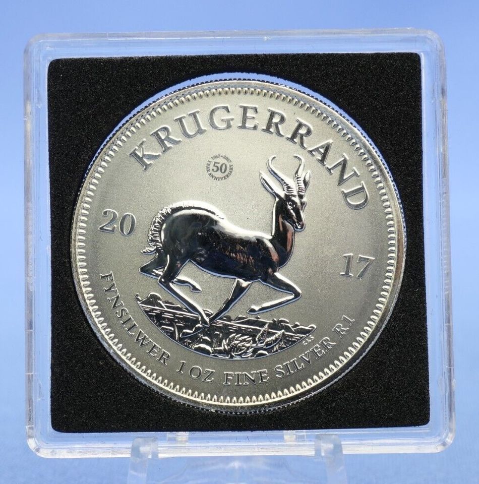 Krügerrand 2017 - 50 Jahre Premium Stgl. 1 oz 999 Silber Jubiläum in Olsberg