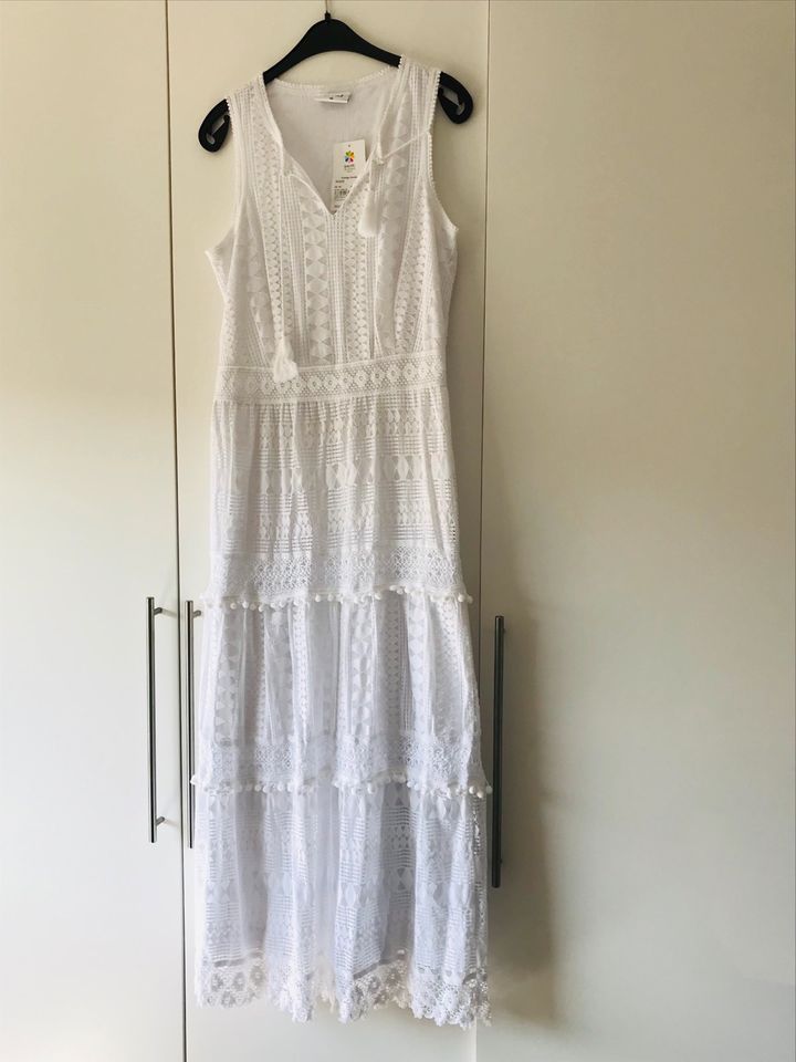 Damenkleid/Strandkleid, mit Spitze, weiß, Gr. 40, NEU m. Etikett in Bad Oeynhausen
