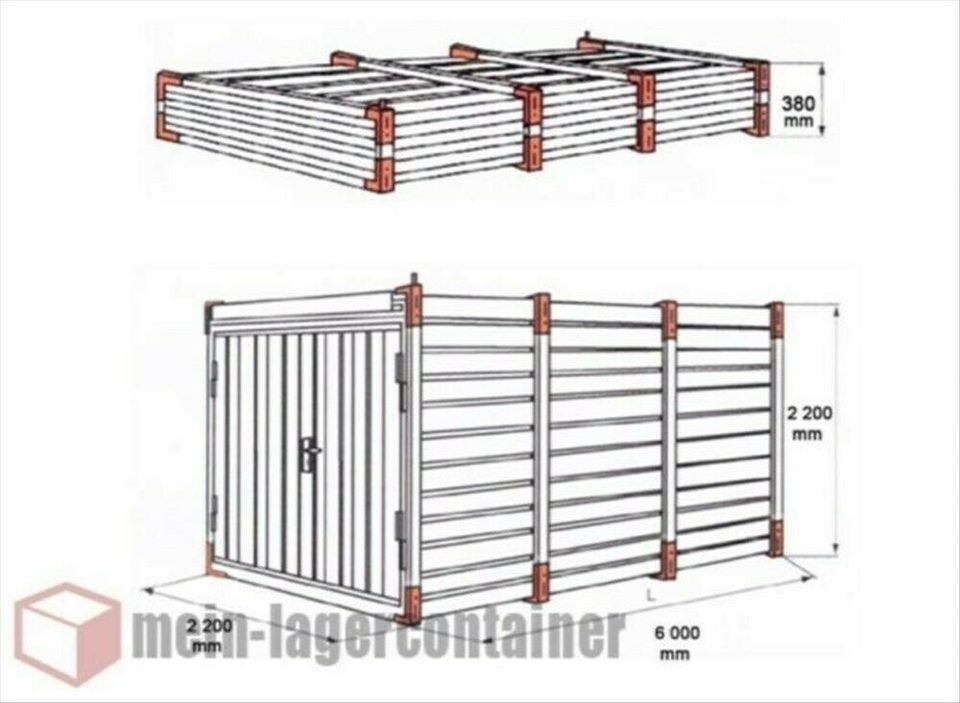 6m Materialcontainer Lagercontainer Blechcontainer Bau Container in Laatzen
