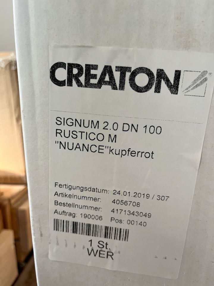 creaton rustico signum 2.0 dn 100 neu ovp dunstrohr lüfterziegel in Salem