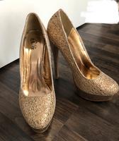 Damen High Heels Gold/Glitzer Baden-Württemberg - Künzelsau Vorschau