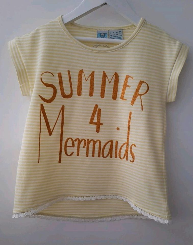Ungetragen! T-Shirt für kleine Meerjungfrauen in gelb mit Glitzer in Sickte