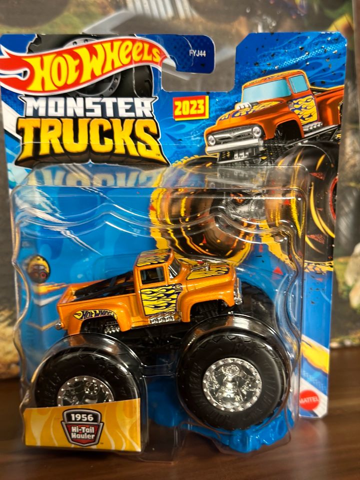 Hot Wheels Monster Trucks takes the old school approach with the new '56  HI-TAIL HAULER MONSTER TRUCK – ORANGE TRACK DIECAST