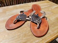 ANTIK BATIK Flip Flops Sandalen Zehentrenner Leder + Steine 40 Baden-Württemberg - Überlingen Vorschau