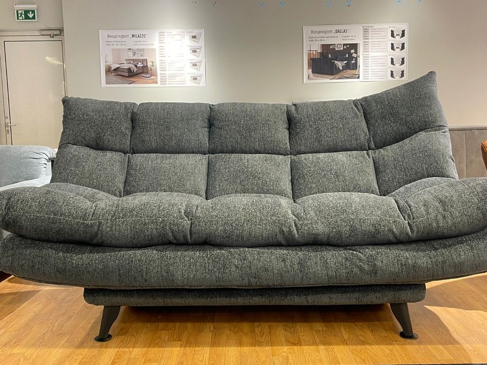 Manila Schlafsofa mit Bettkasten Anthrazit AUSSTELLUNGSSTÜCK in Taufkirchen Vils