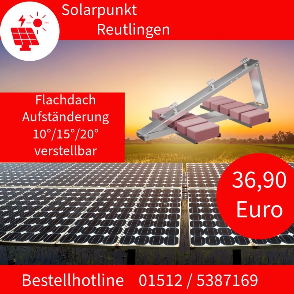 Photovoltaik Flachdachaufständerung 10° 15° 20° verstellbar für PV Module in Reutlingen