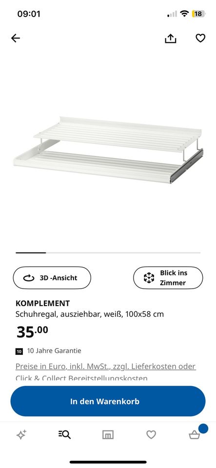IKEA Pax Komplement Schuheinsatz in Telgte