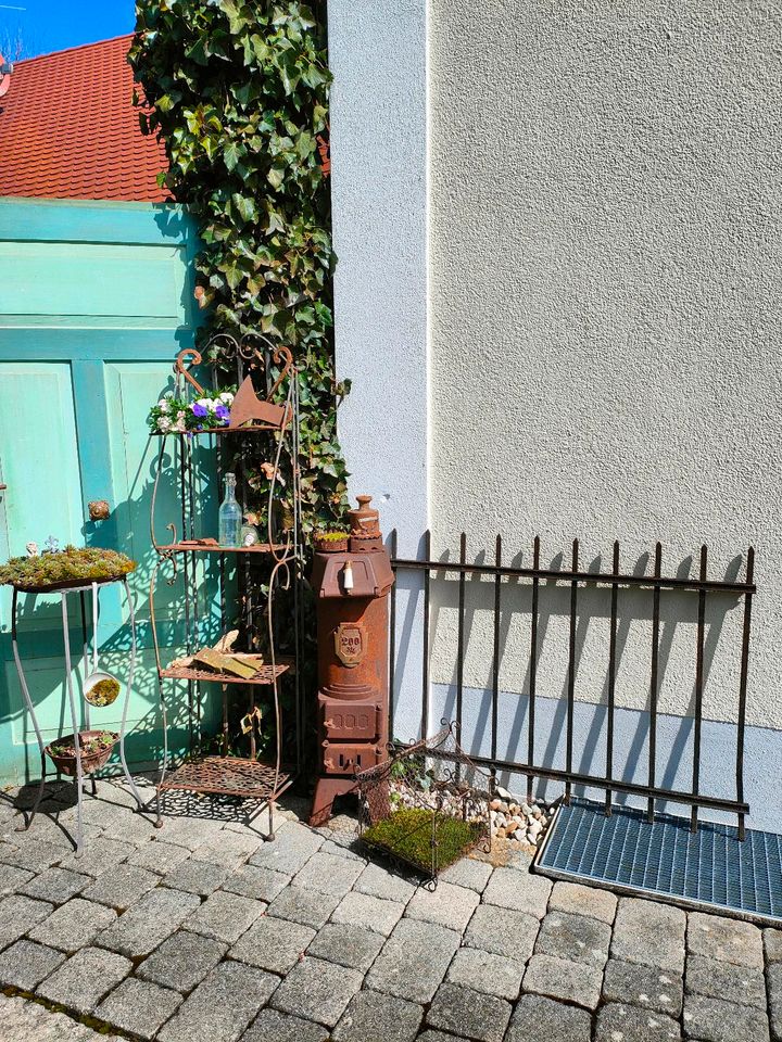 5,69 lfm. Gartenzaun Zaun schmiedeeisen geschmiedet antik alt in Mindelheim