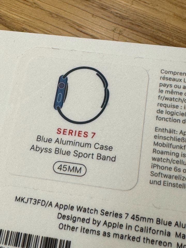 Apple Watch Series 7 Blue Alu Case - TOP ZUSTAND 2 Armb. OVP in Plauen