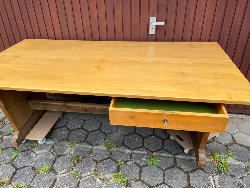 Bauzeichner Tisch - Schreibtisch - Massiv 200 x 110 in Straßlach-Dingharting