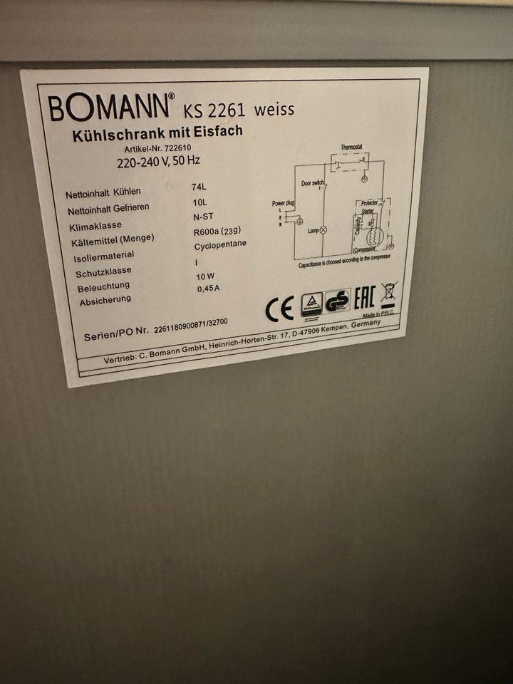Kühlschrank BOMANN in Kiel