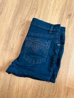 Dunkelblaue vintage Jeansshorts mit Glitzersteinen Baden-Württemberg - Konstanz Vorschau