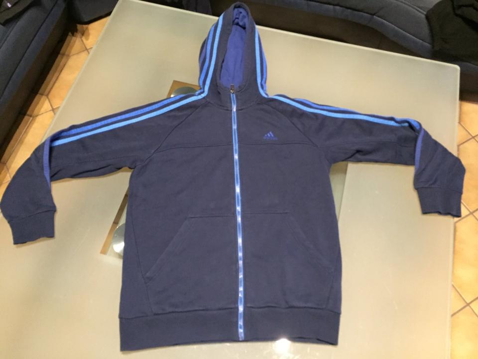 Adidas Sweatjacke Joggingjacke Pullijacke Gr.164 dunkelblau neu in Schöllkrippen